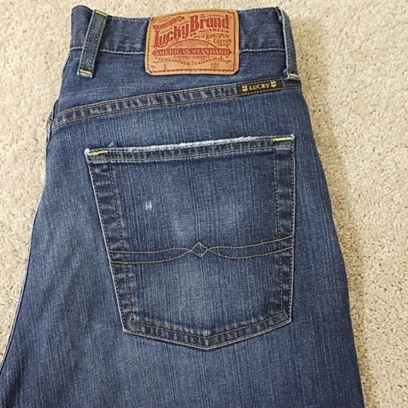 Lucky Brand~Mens 32×32~Blue Distressed "DUNGAREES" - Picture 2 of 8